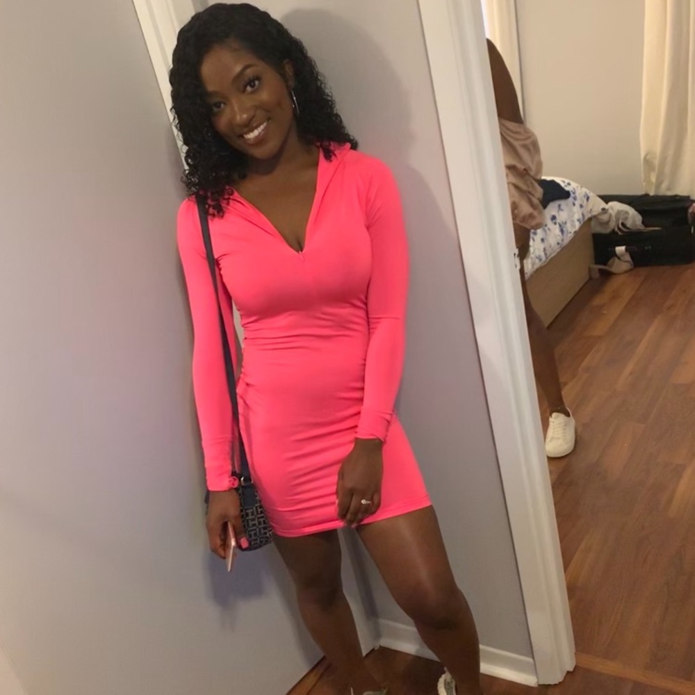 Sexy turtleneck long sleeve bodycon dress